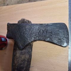 Vintage Forged Steel Axe  OHC Stamped Original Handle Mid 20th Century