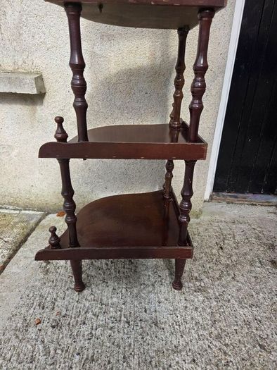 Vintage 5 Tier Wooden Corner Shelf