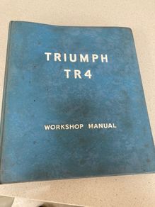 Triumph TR4 Workshop Manual Genuine