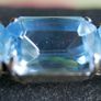 Vintage Blue Art Deco Aquamarine Bar Brooch Image 6