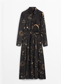 Massimo Dutti Shirt dress with constellations