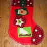 Christmas Appliqued Christmas Stockings x 2 for Sale Image 3