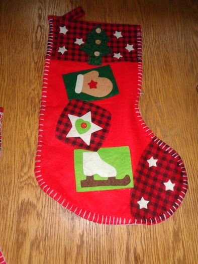 Christmas Appliqued Christmas Stockings x 2 for Sale