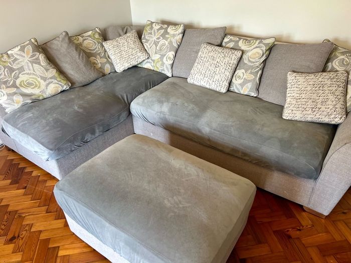 Corner Sofa | Footstool | Pillow Back