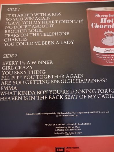 Hot Chocolate - Very Best of - 1987 vinyl LP