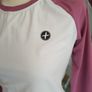 Gym and Coffee White and Mauve T Shirt - Size S Image 2
