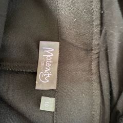 Black maternity work trousers