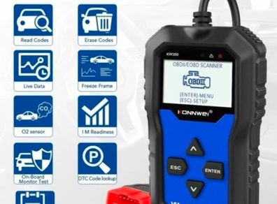 KONNWEI KW350 OBD2 Diagnostic Scanner for Car VAG VW Audi Seat Skoda ABS Airbag Reset Oil Service Light EPB Diagnostic Tool Electric Handbrake reset