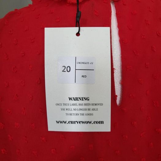 CurveWow red dress, Size 20, BNWT