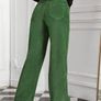 Green Corduroy Wide Leg Flare Pants XS - New Image 3