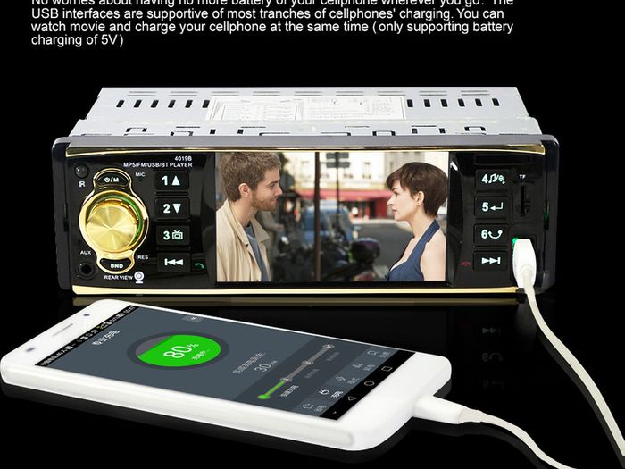 New Car Van 1 One Din MP3 player AUX Car Radio Handsfree Hands Free Audio Stereo USB AUX FM Radio Station Bluetooth Hands Free Handsfree with Wireless Rearview Rear View Camera Remote Option