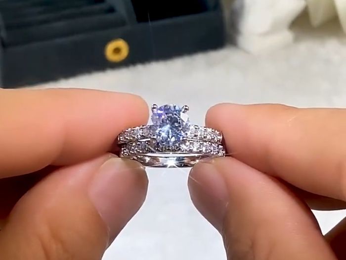 Sterling Silver 2 Ring Set