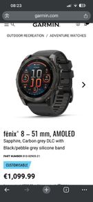 Garmin Fenix 8 - Carbon Grey DLC Titanium - 51mm