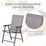 Set of Two Folding Garden Chairs - Grey Image 3
