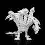 Articulated 5-Headed Hydra Dragon Skeleton - 3D Printed Pentadragon Mythical Figurine Image 2