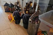 Misc Halloween decorations and some candles/candle holders