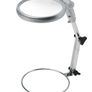 BRESSER Magnifier with LED and 120mm Diameter for Sewing / Knitting, Crafts, Stamp / Coin collectors, DIY, 2x and 4x Magnification, Silver Image 2