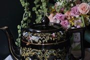 Antique Victorian Black Teapot  by S.J.B. England