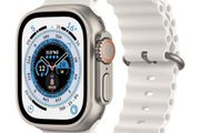 Apple Watch Ultra Cellular 49mm Natural Titanium with White Ocean Band - Grade A with Box and Accessories