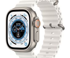 Apple Watch Ultra Cellular 49mm Natural Titanium with White Ocean Band - Grade A with Box and Accessories