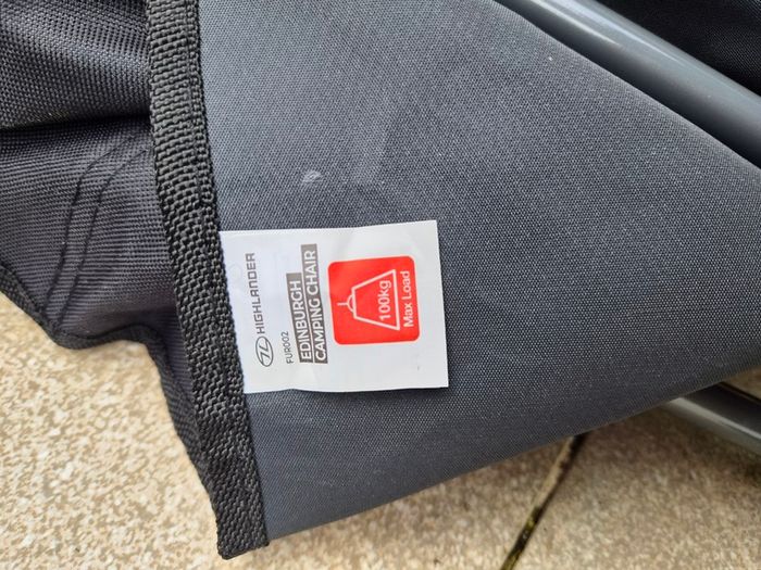 Set of 4 Highlander Edinburgh Folding Camping Chairs Black