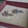 Pandora sparkly Daisy Flower stud earrings very good condition hallmarked Image 2