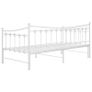 Pull-out Sofa Bed Frame White Metal 90x200 cm Image 9