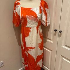 Mint Velvet viscose linen dress size 14
