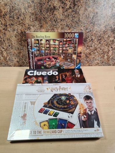 CLUEDO board game Harry Potter Race to triwizard cup ravensbuger The Reading Room 1000 piece jigsaw puzzle BRAND NEW SEALED