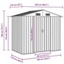 Garden Storage Shed Brown 204x132x186 cm Steel Image 5