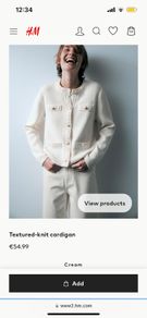 H&M knitted white Cardigan