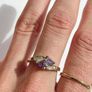Vintage 9ct Gold Tanzanite & Diamond Ring (Size N) Birmingham Image 3