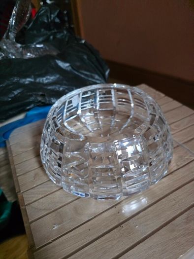 CRAZY CHEAP Waterford Crystal Eagle & Waterford Crystal Tralee Bowl & Bronze Metal Art Nouveau period Vintage Large Candelabra - early 1900's