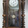 Victorian Wall Pendulum Clock 27" x 14" (clocks work well, chimes on hour and half hour) Image 5