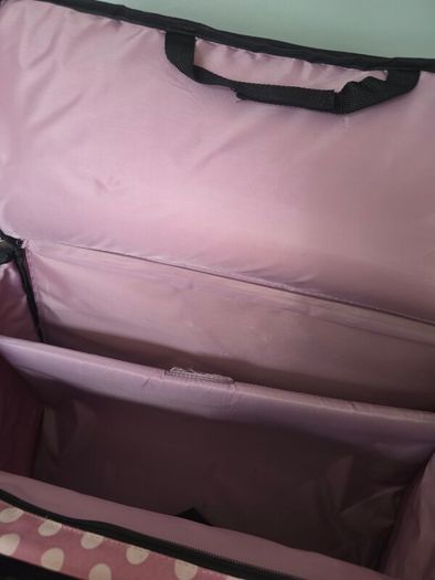 Sewing Machine Wheeled Trolley Rolly Bag in Mauve Polka Dot