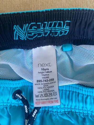 Next Boys Turqouise Swim Shorts - Age 10 Years