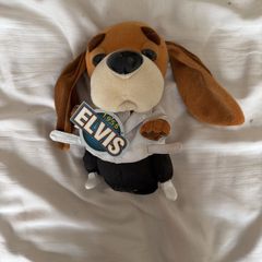 Elvis Hound Dog Singing Plush Toy Official 1956 Elvis Novelty Dog with Tag