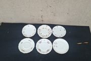 6 china mix and match saucers postage possible