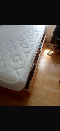 Bespoke Solid Wood Bed & Mattress for Sale