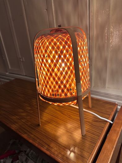 IKEA VATERBOM Rattan & Bamboo Table Lamp