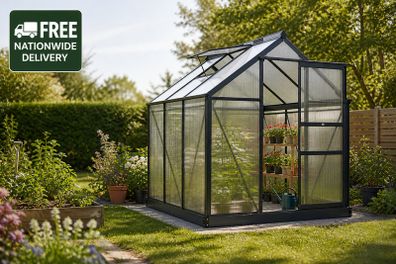 6 x 6ft Polycarbonate Greenhouse
