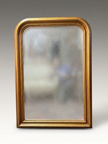 French Style Arched Giltwood Mirror