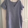 Denim V Neck Tunic/Dress Image 3