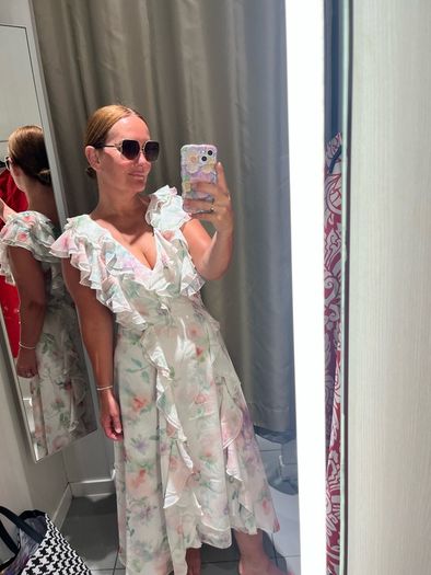 ruffle floral summer maxi dress