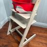 Stokke Tripp Trapp Highchair With Baby Set In Grey and Red Image 3