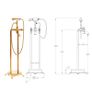 Freestanding Bathtub Faucet Stainless Steel 99.5 cm Gold Image 5