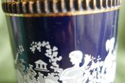 Vintage Colibri Cobalt Blue Ceramic Gas Table Lighter from Italy, Hand-Painted Greek Motif Cigarette Lighter, Home Decor, Perfect Gift