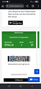 Ray LaMontagne Ticket x1 Wednesday 20th May
