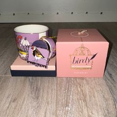 Tipperary Crystal Birdy Purple Goldfinch Bone China Mug