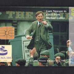 1996 Ireland 50 unit Cinema 100 Michael Collins (ODS1) Call Card Used. Telecom Eireann card number 1149.